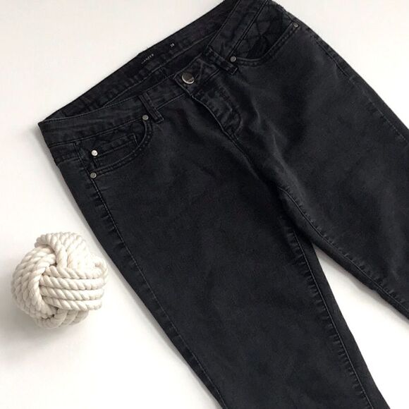 Harper Black Denim Skinny Mid Rise Jeans - Picture 3 of 14
